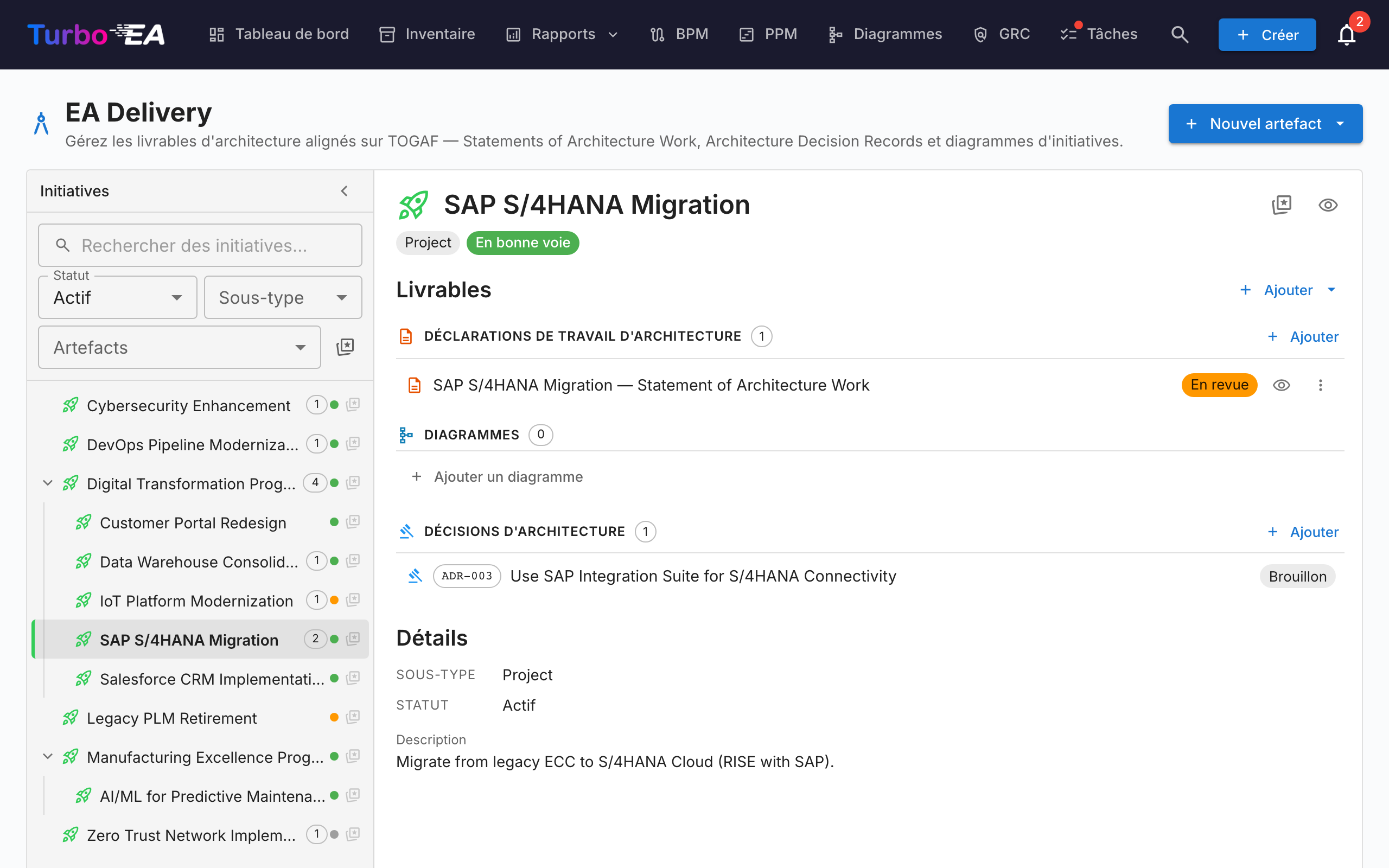 Gestion EA Delivery