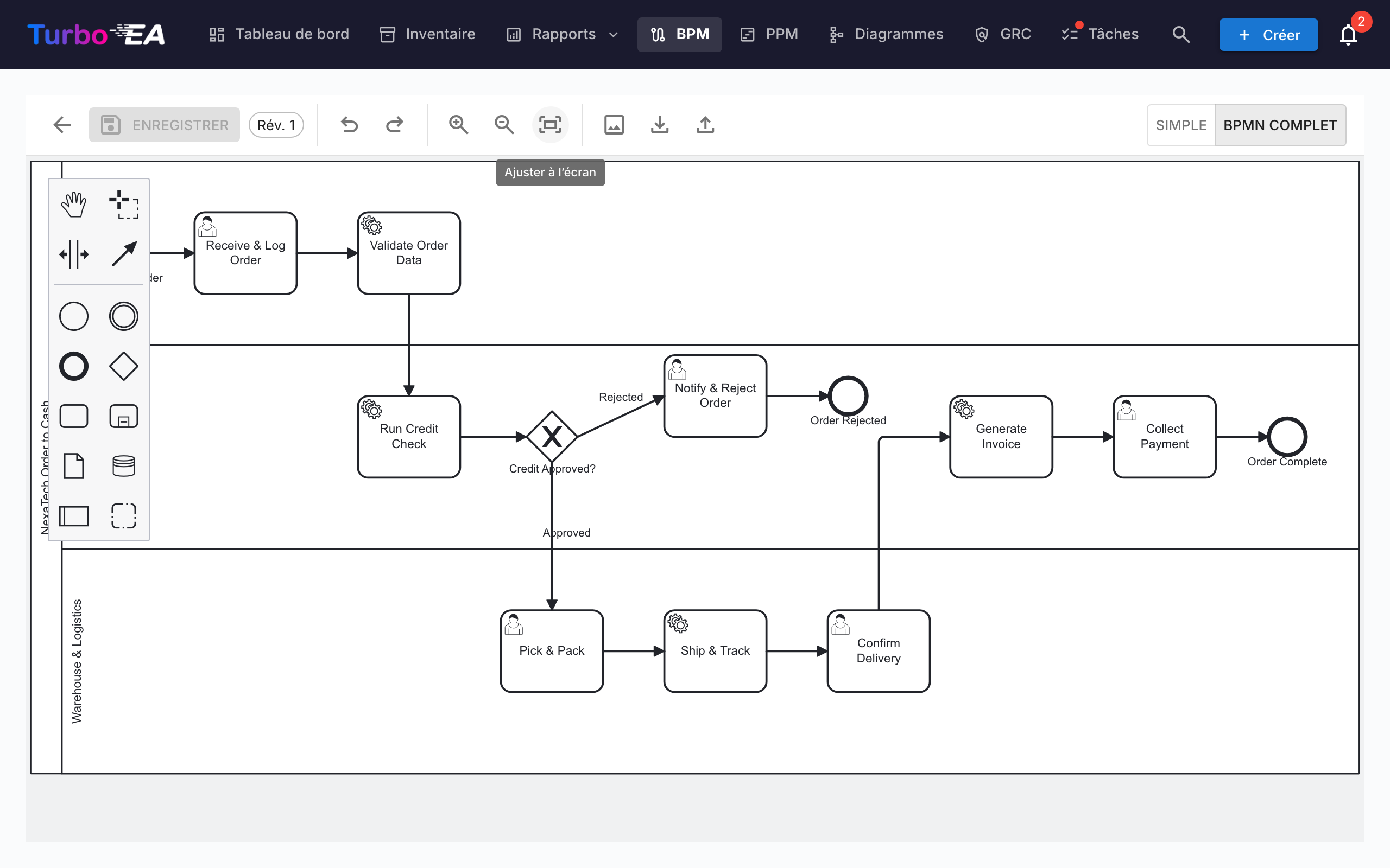 Éditeur de flux de processus BPM